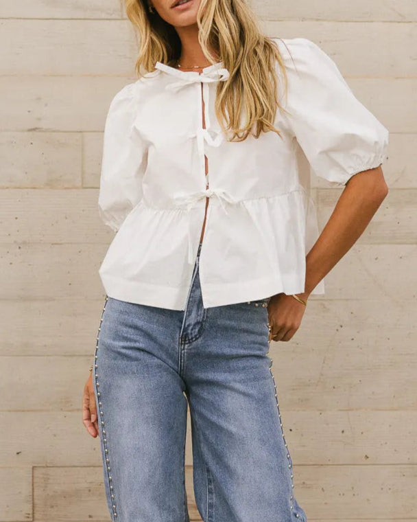 Luna Bow-Tie Blouse