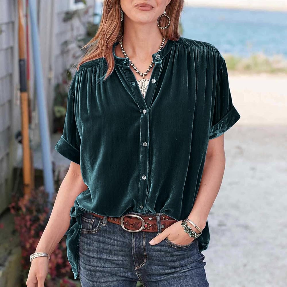 Selena Velvet Blouse