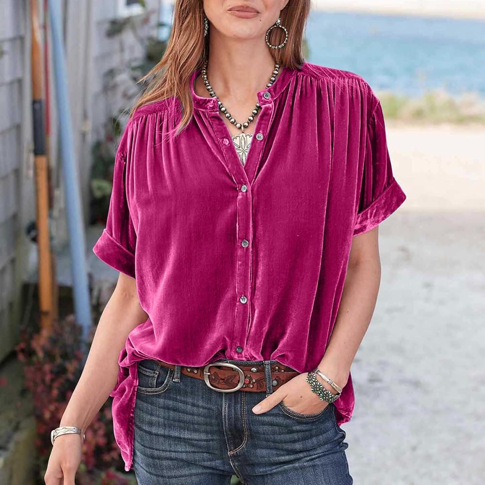Selena Velvet Blouse