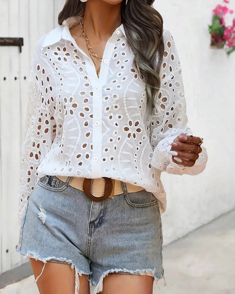 Celeste Eyelet Shirt