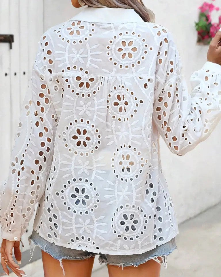 Celeste Eyelet Shirt