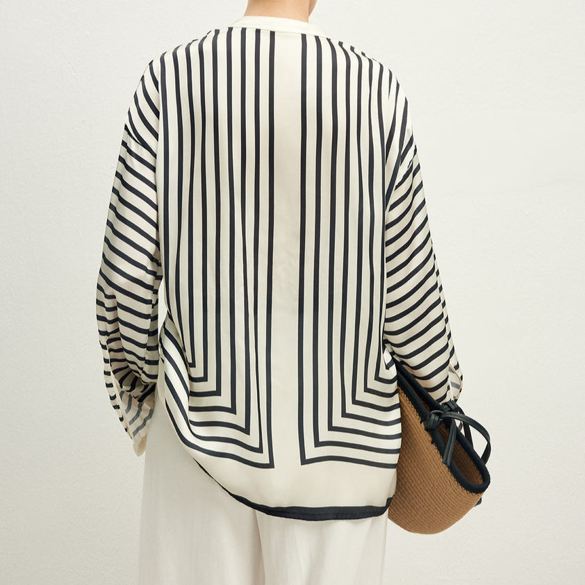 Coastal Muse Satin Blouse