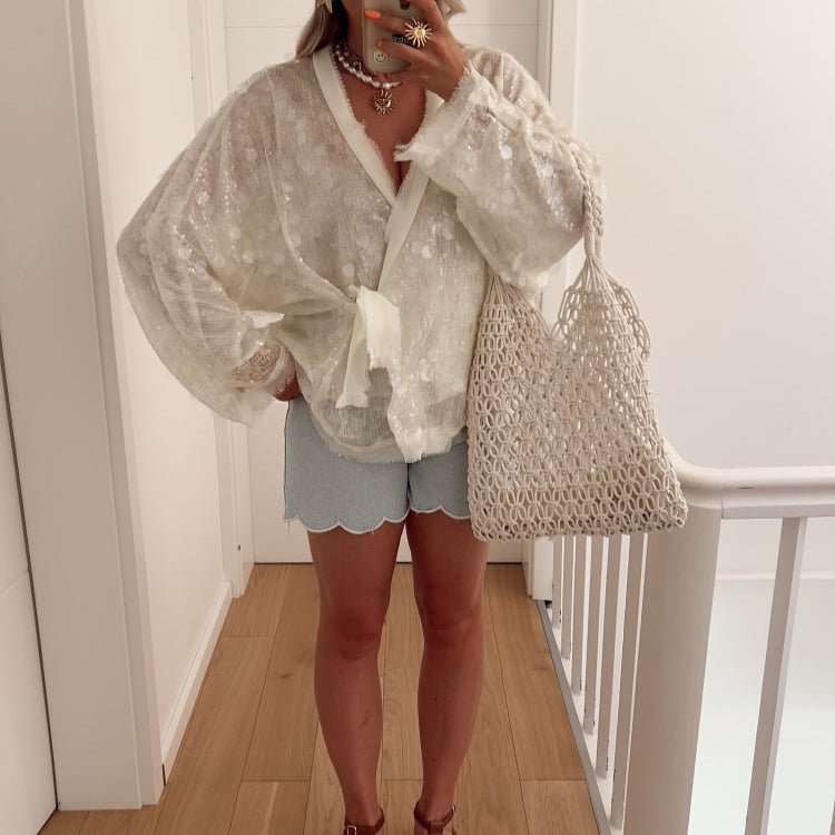 Luna Aura Wrap Top