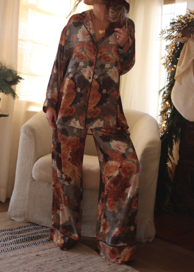 Peony Luxe Satin Set