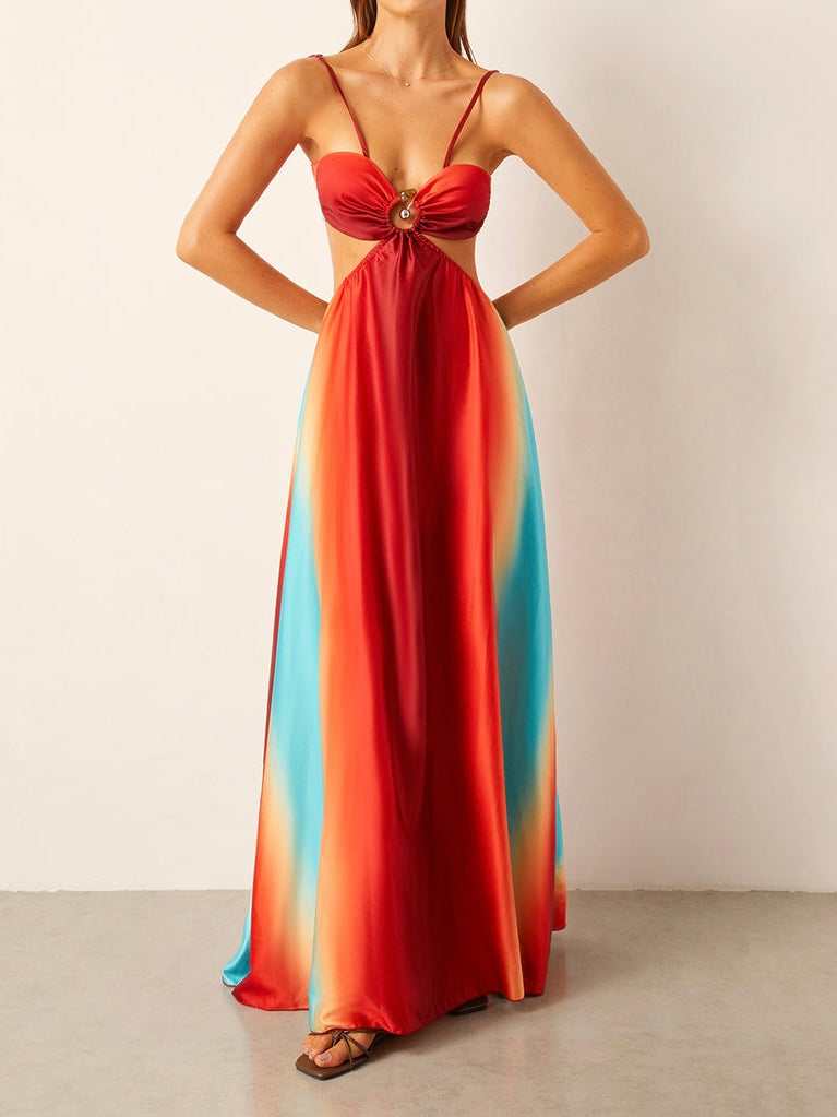Saranya Satin Maxi Dress