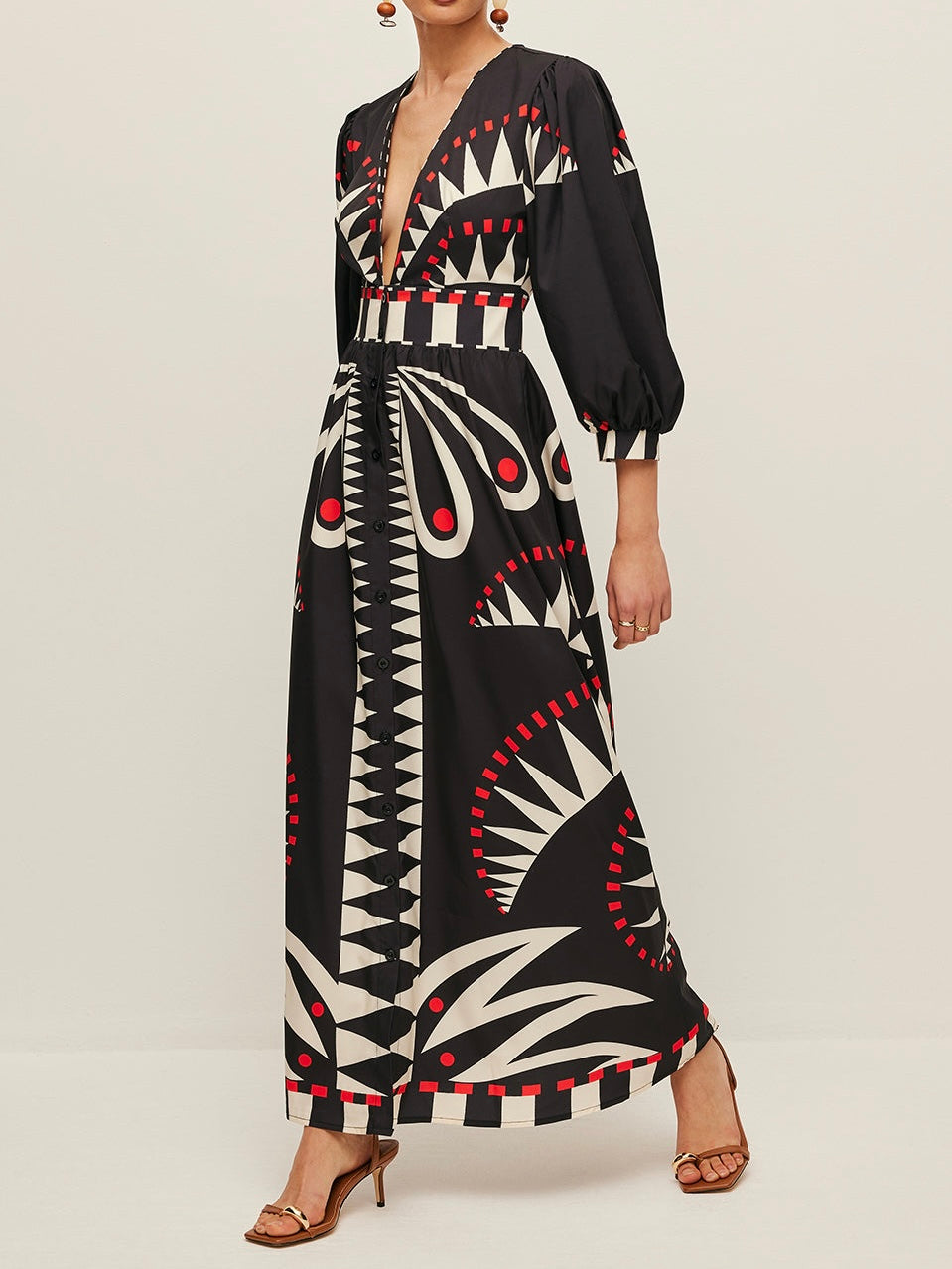 Nerina Geo Maxi Dress