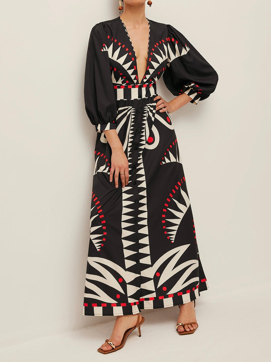Nerina Geo Maxi Dress
