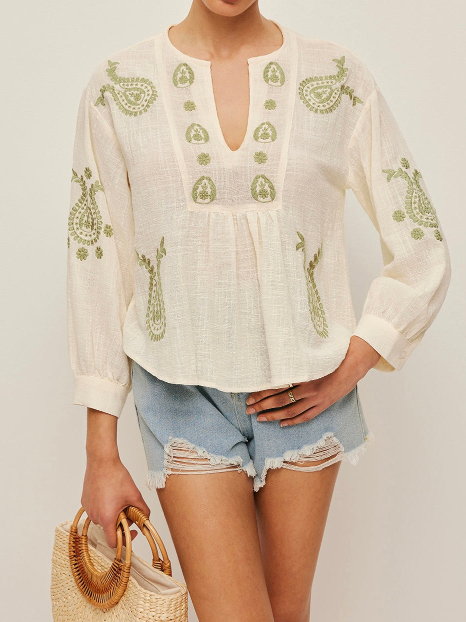 Elara Embroidered Blouse