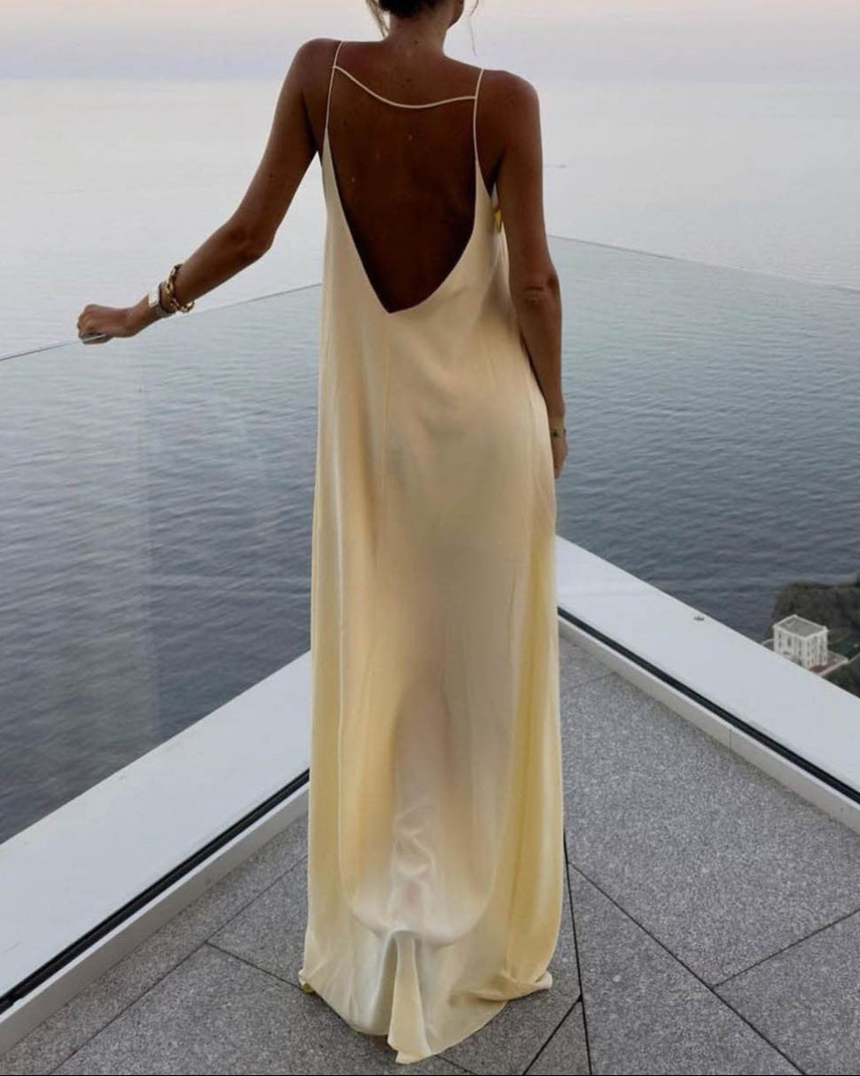Isola Satin Maxi Dress