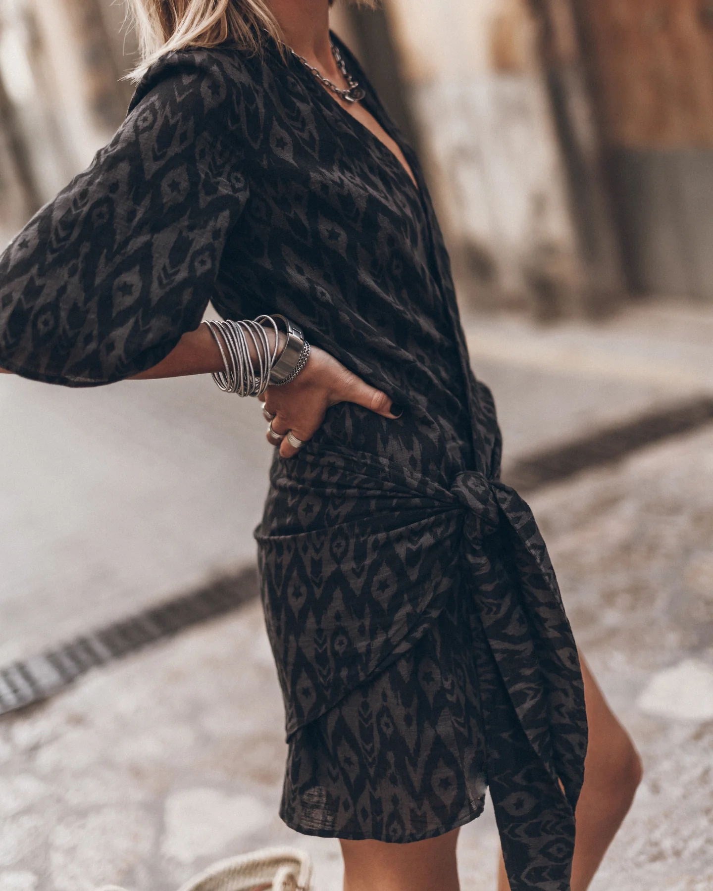 Solea Tie-Wrap Dress