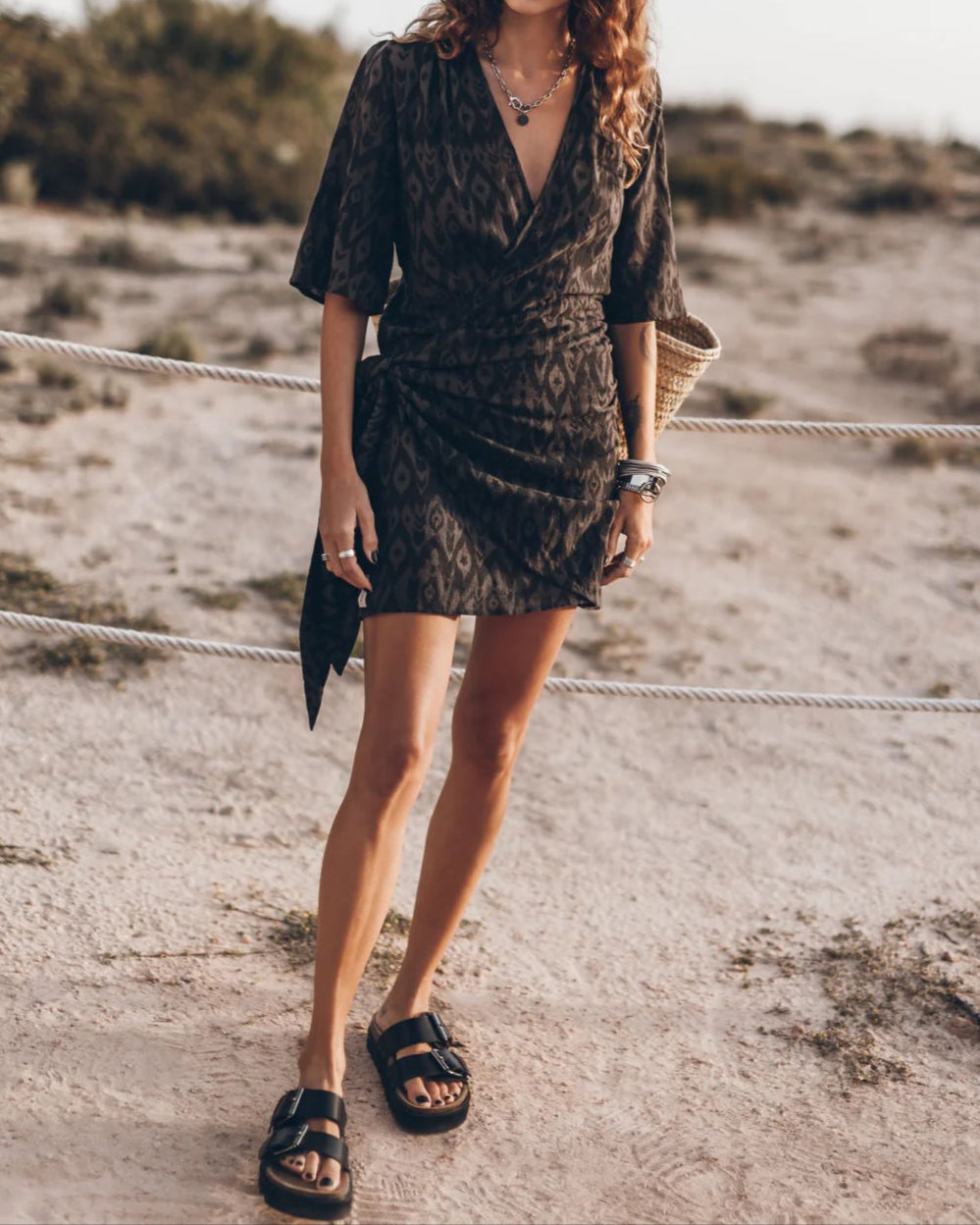 Solea Tie-Wrap Dress