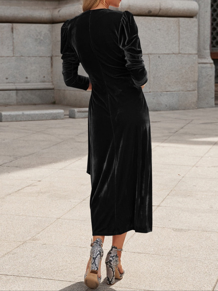 Velvet Wrap Dress