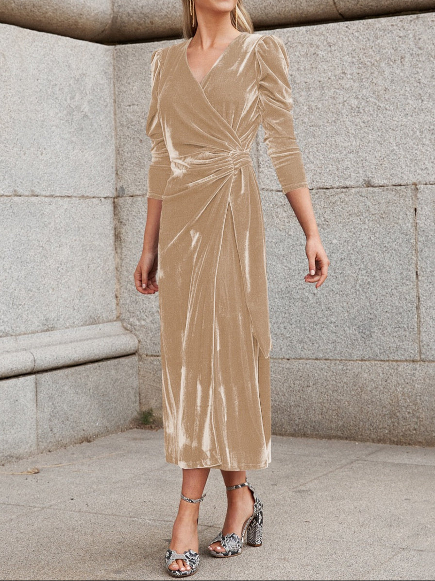 Velvet Wrap Dress