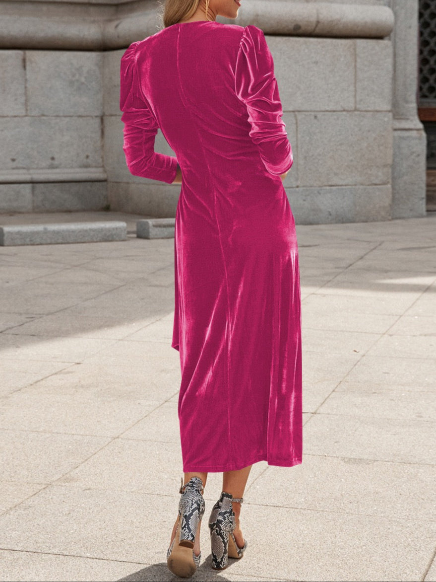 Velvet Wrap Dress