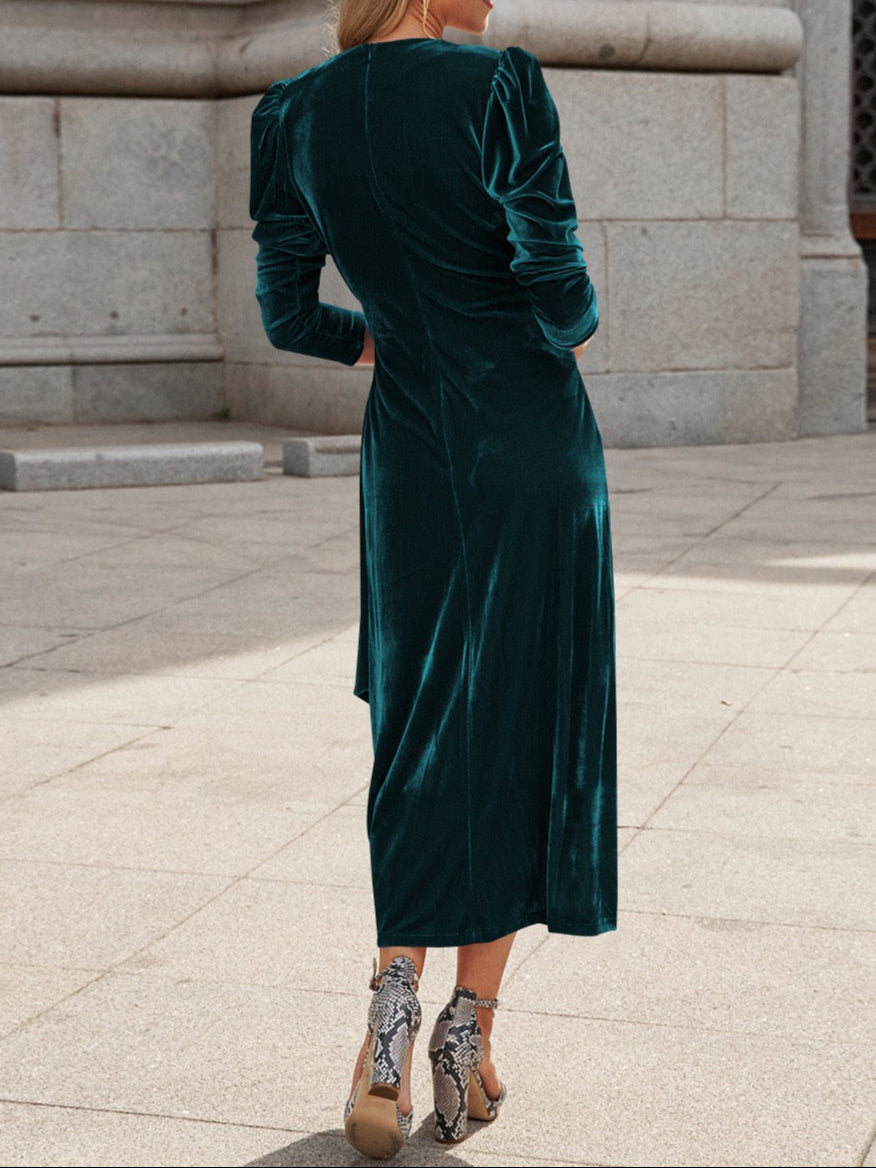 Velvet Wrap Dress