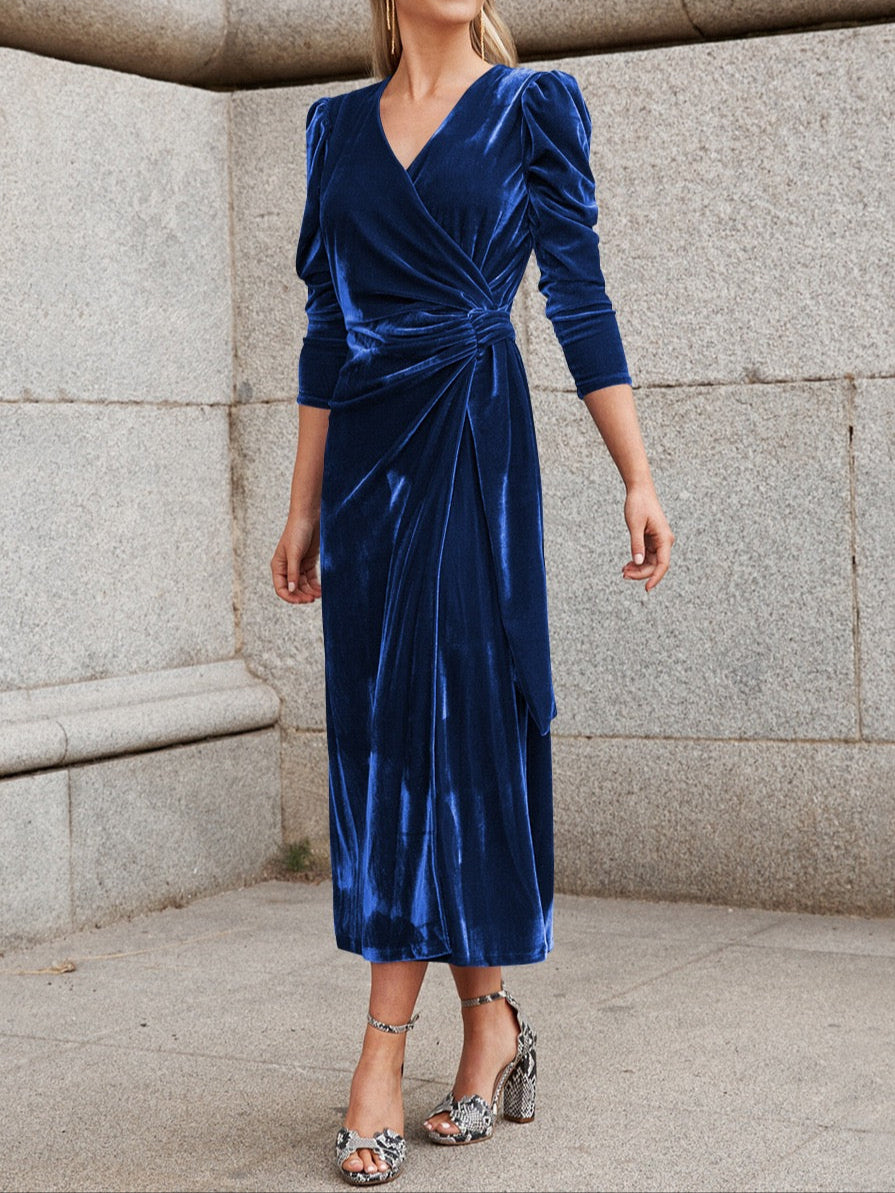 Velvet Wrap Dress