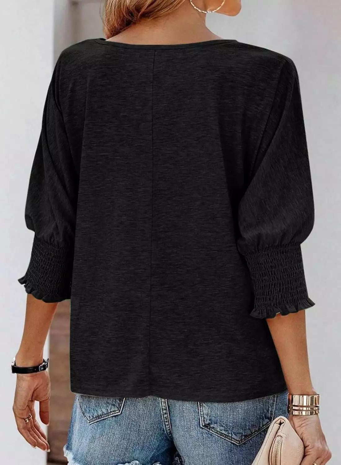 Luna Pleated Sleeve Top