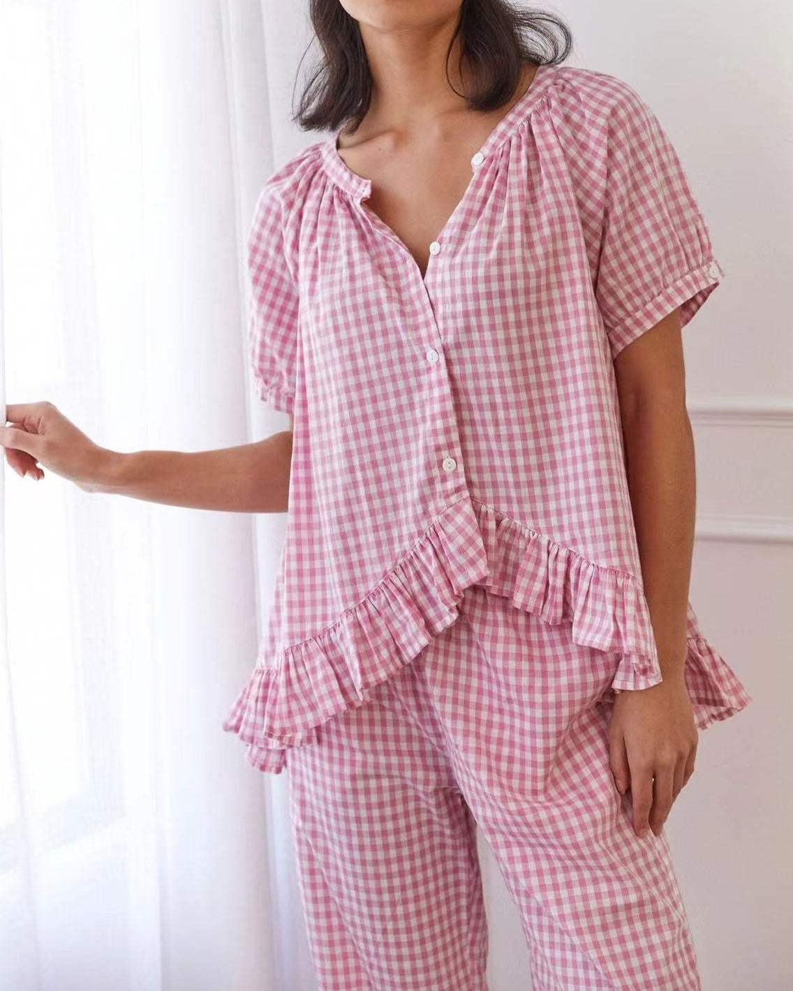 Clara Gingham Pajama Set