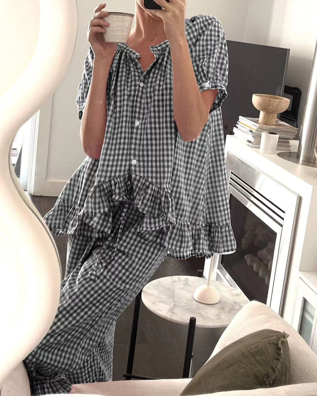 Clara Gingham Pajama Set
