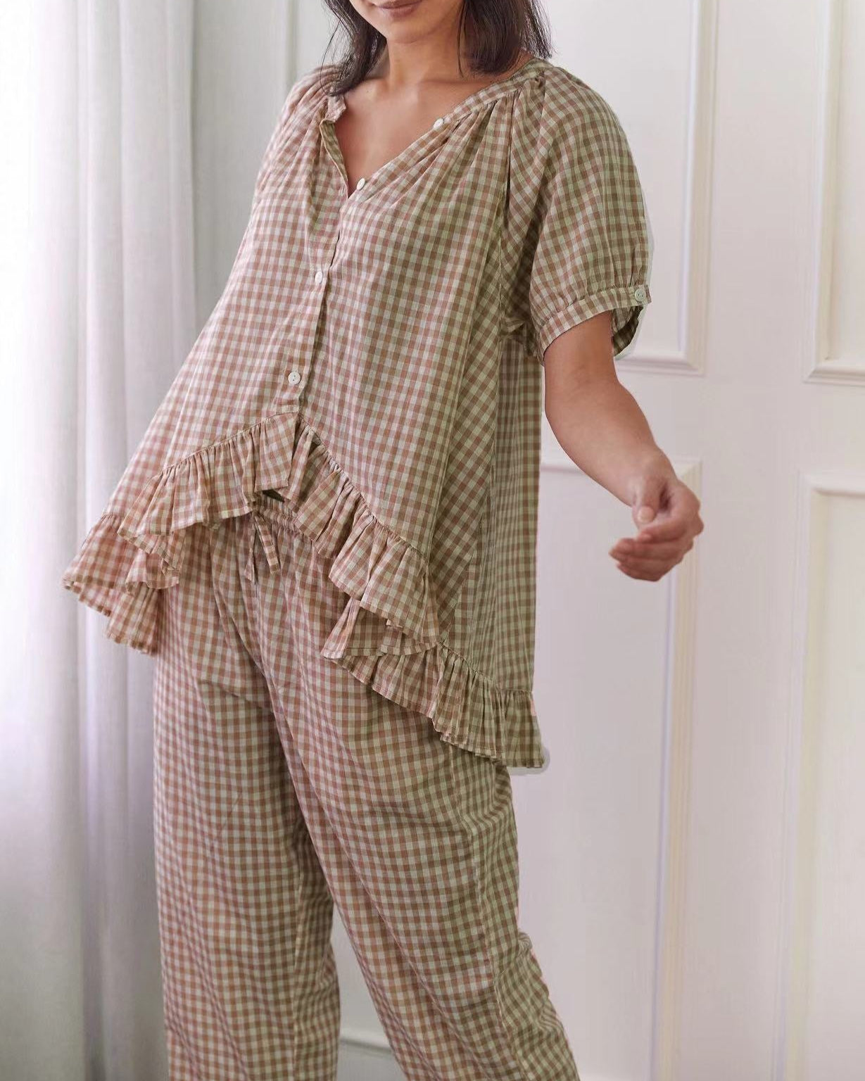 Clara Gingham Pajama Set