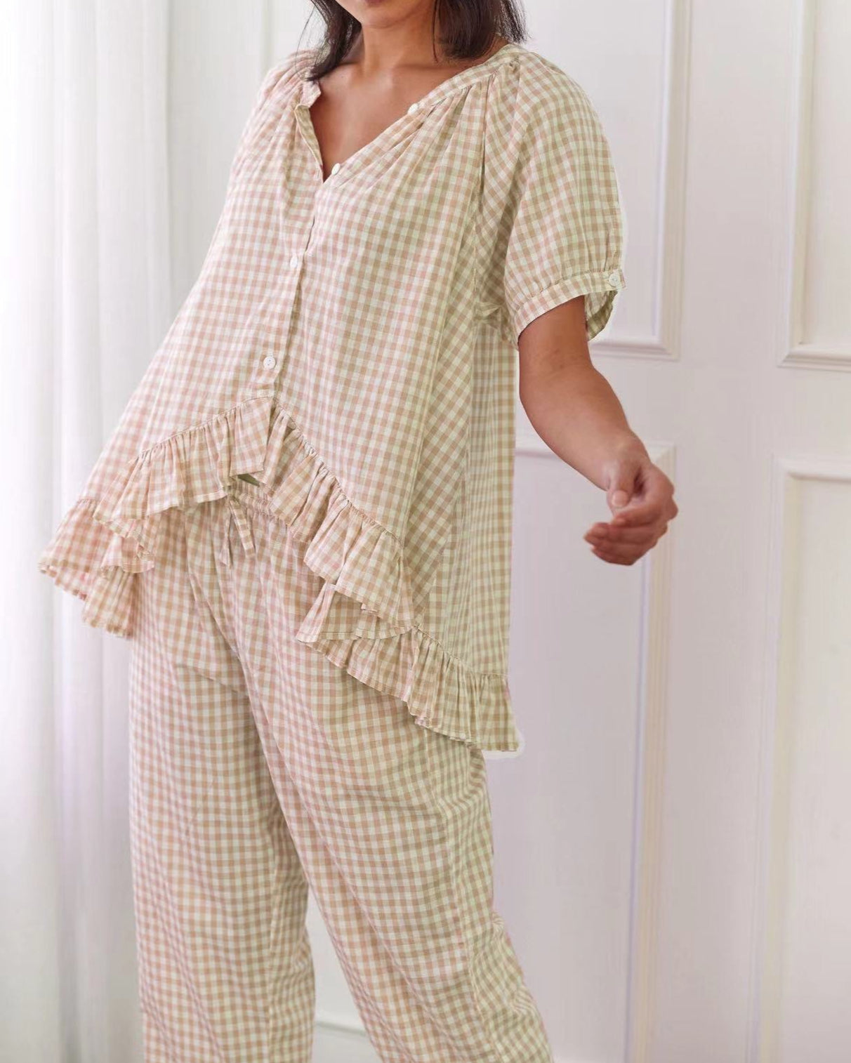 Clara Gingham Pajama Set