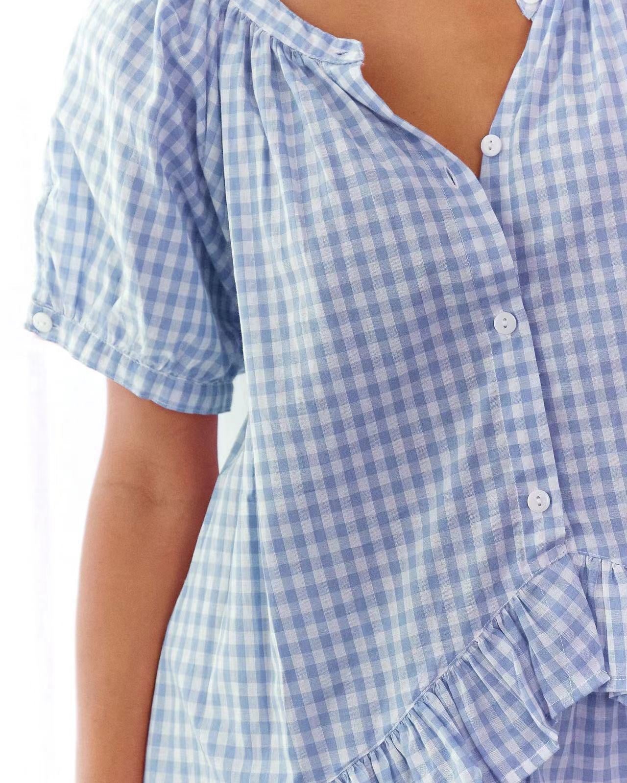 Clara Gingham Pajama Set