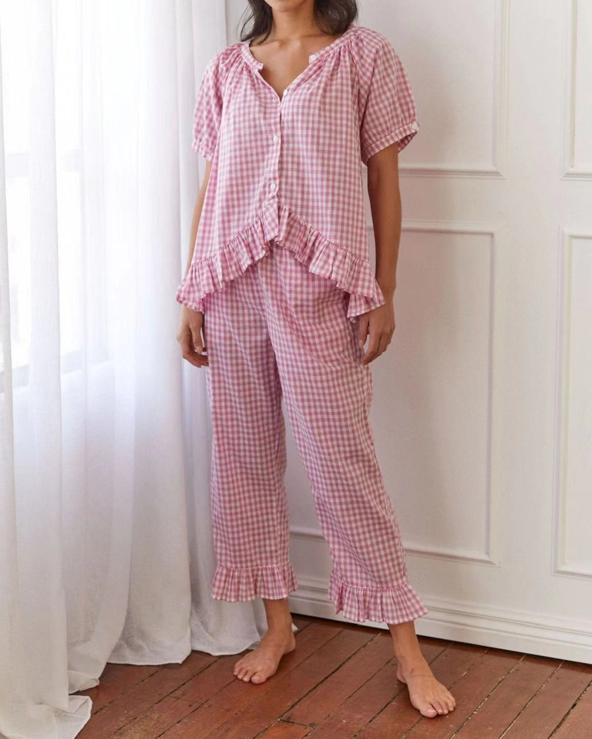 Clara Gingham Pajama Set