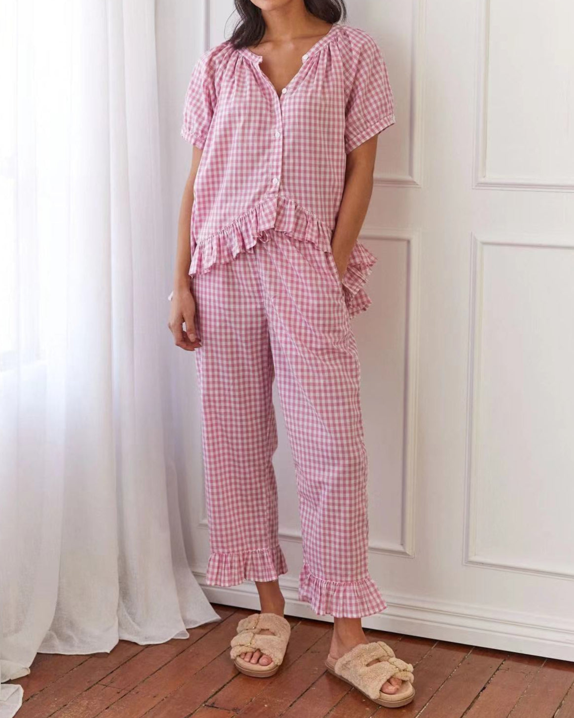 Clara Gingham Pajama Set