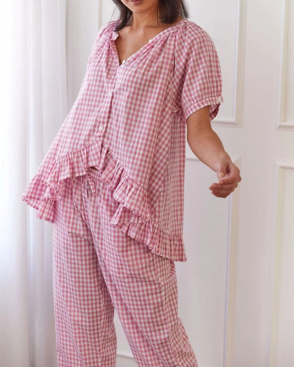 Clara Gingham Pajama Set