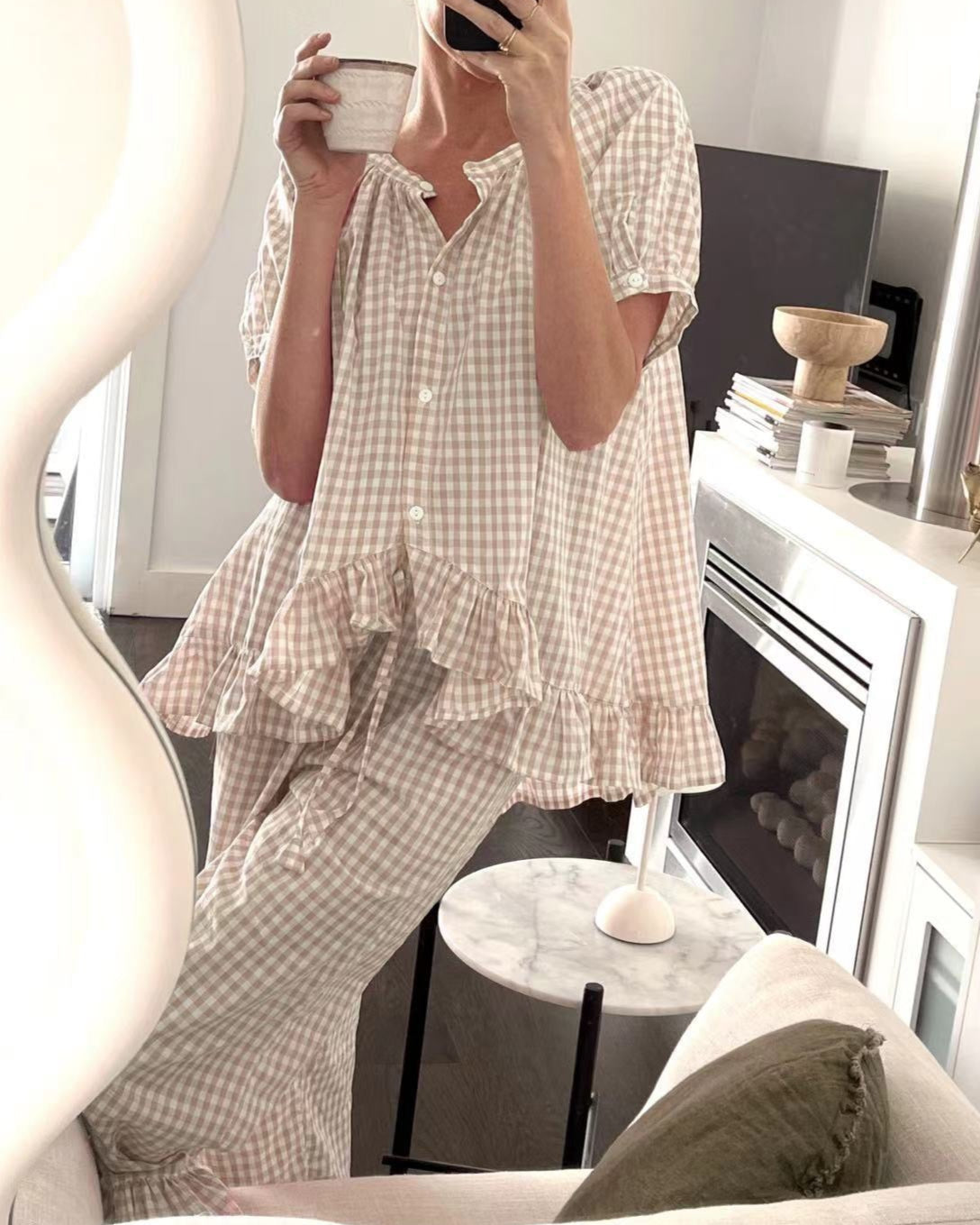 Clara Gingham Pajama Set