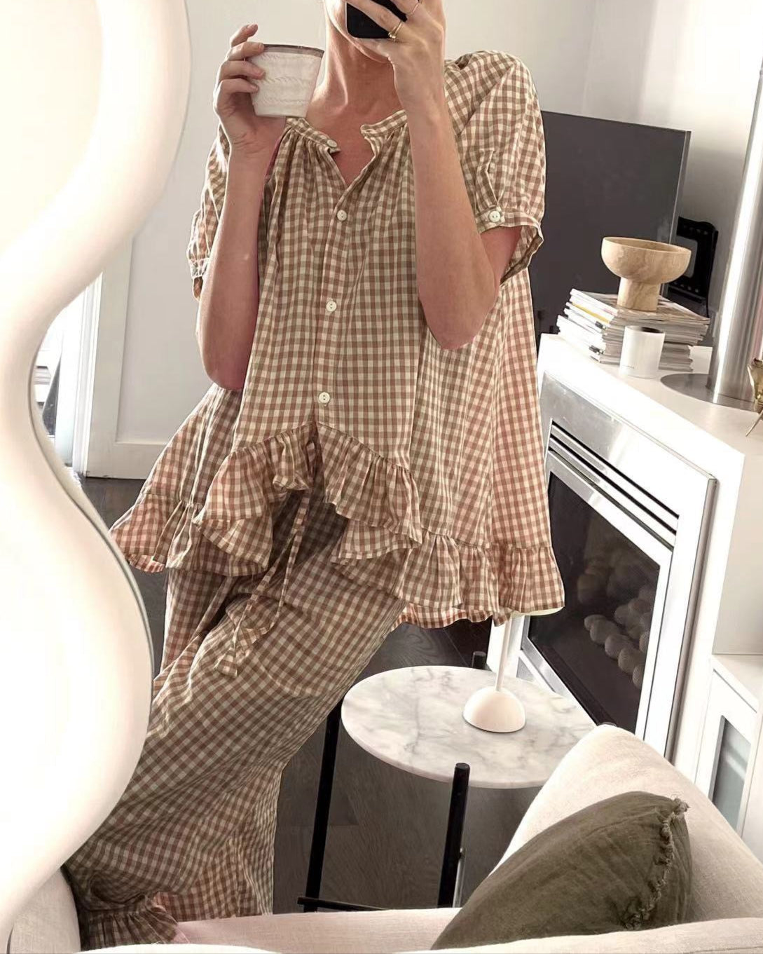 Clara Gingham Pajama Set