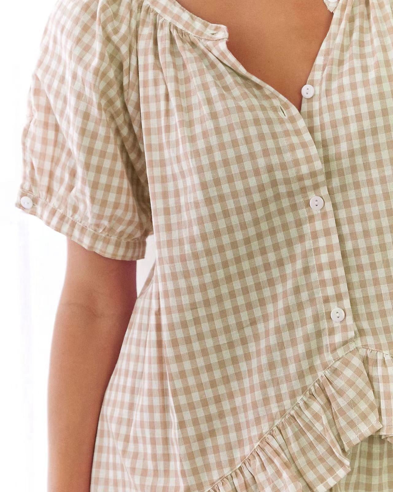 Clara Gingham Pajama Set