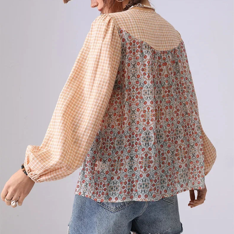 Boho Garden Tie Blouse