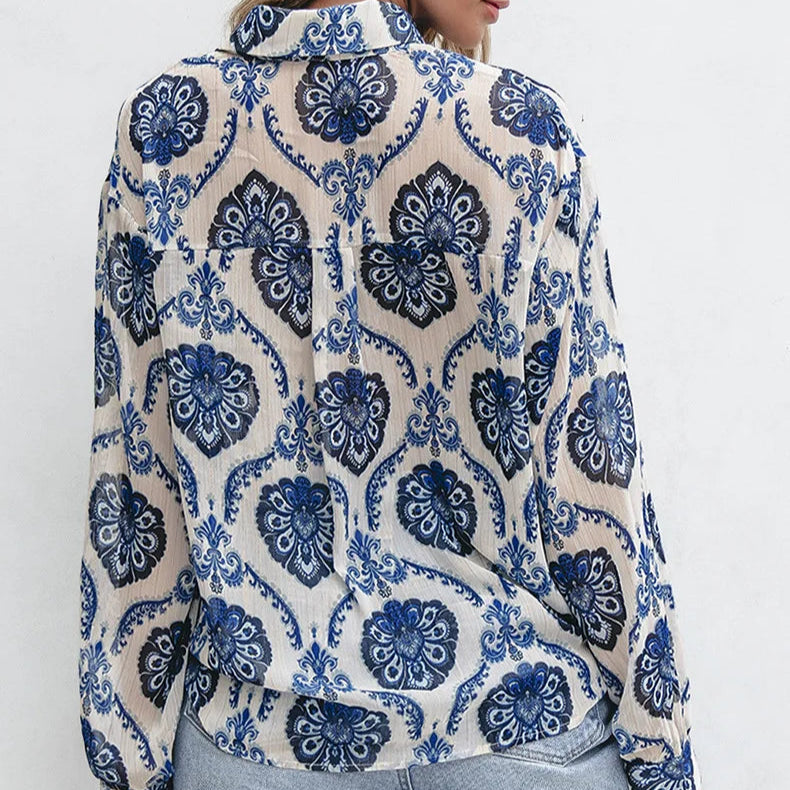 Indira Blue Blouse