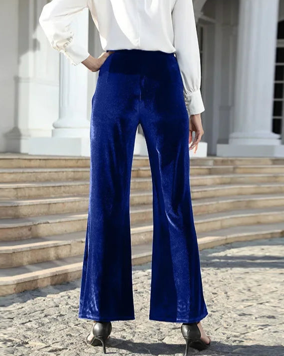 Velvet Allure Flare Pants