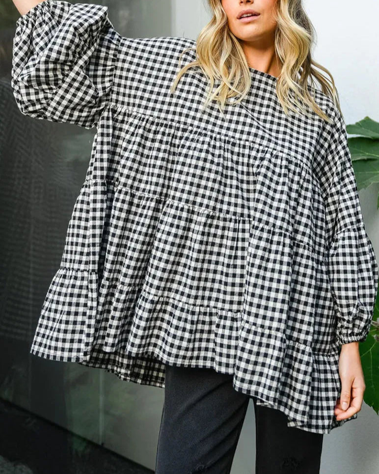 Savannah Plaid Boho Shirt