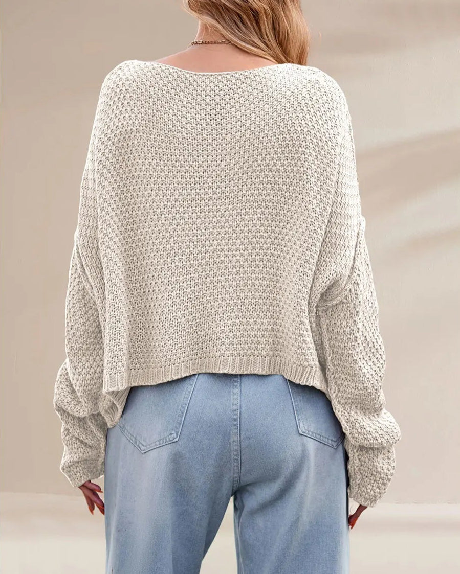 Frostbloom Crop Sweater