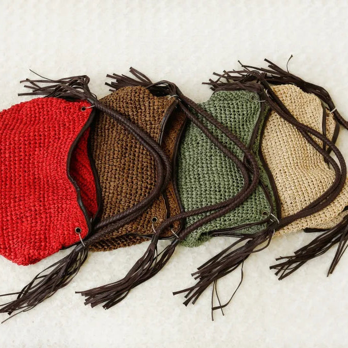 Tassel Dune Straw Bag