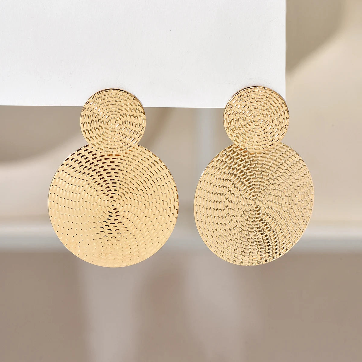 Boho Metal Round Earrings