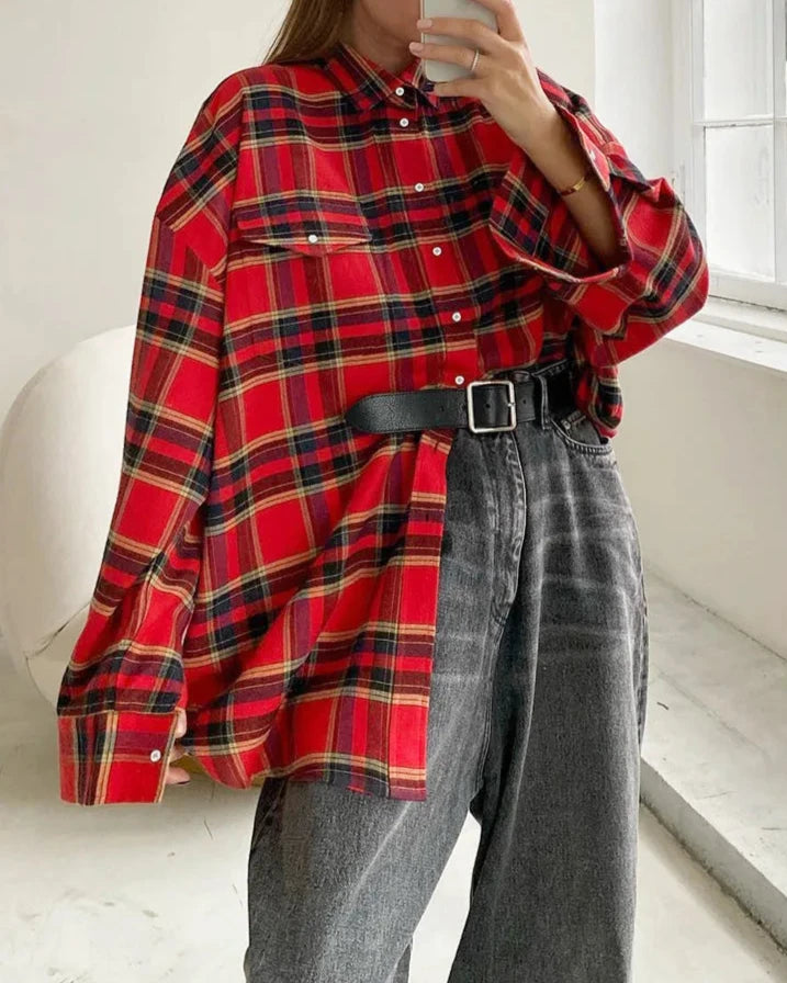 Oversized Plaid Shirt