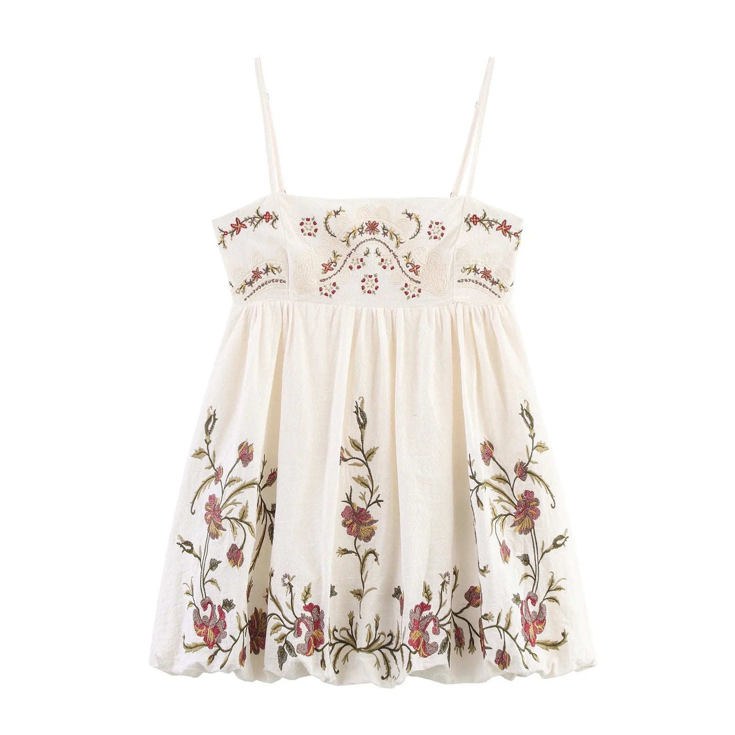 Solana Embroidered Mini Dress