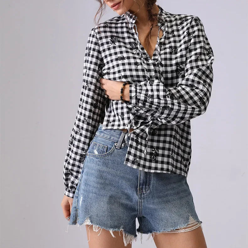 Sensation Boho Plaid Shirt