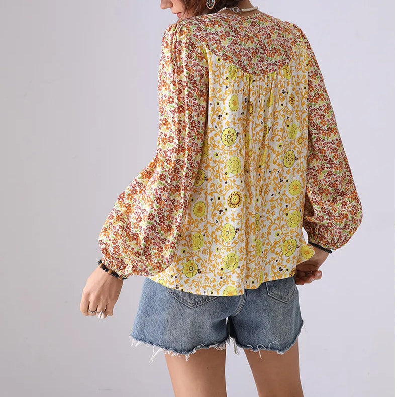 Liora Patchwork Blouse