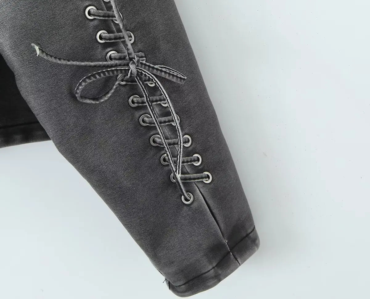 Vintage Edge Lace-Up Jacket