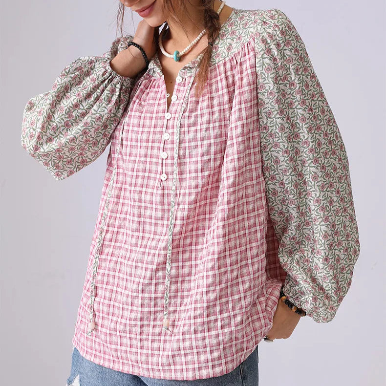 Rose Patchwork Blouse
