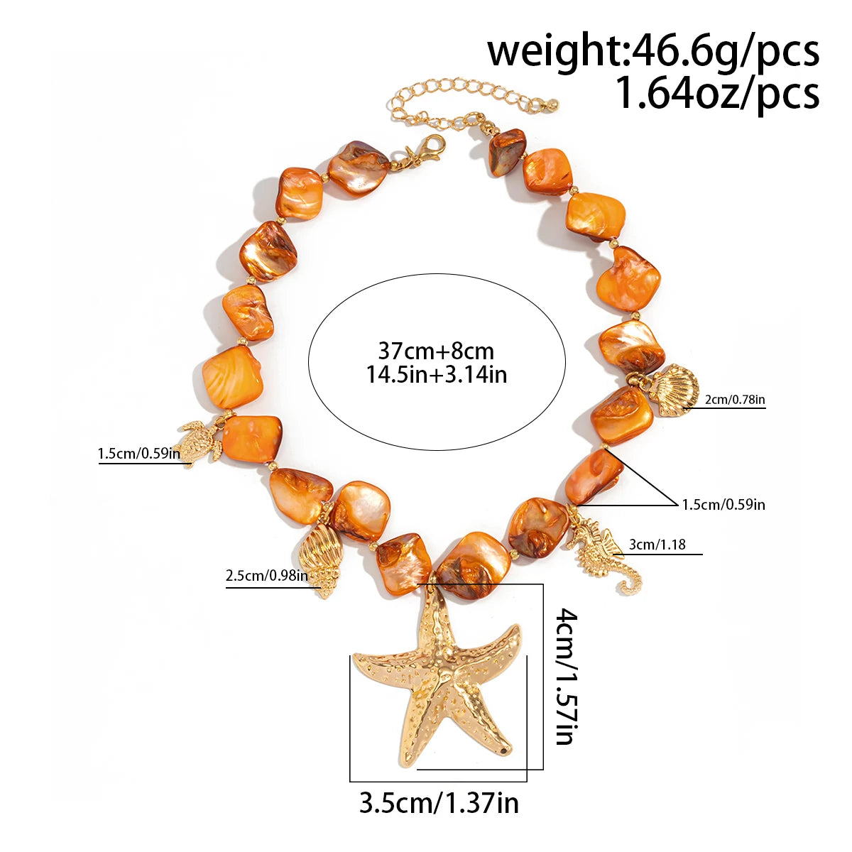 Boho Beach Charm Necklace