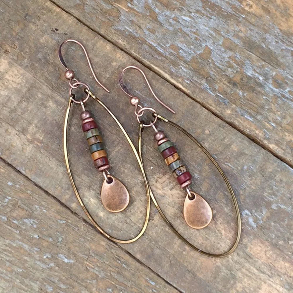 Boho Stone Drop Earrings