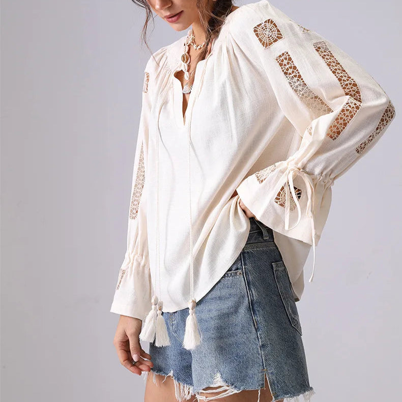 Solene Tassel Blouse