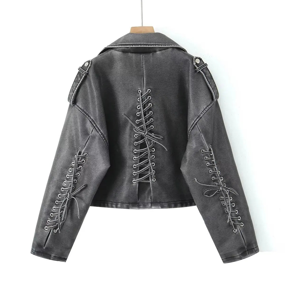 Vintage Edge Lace-Up Jacket