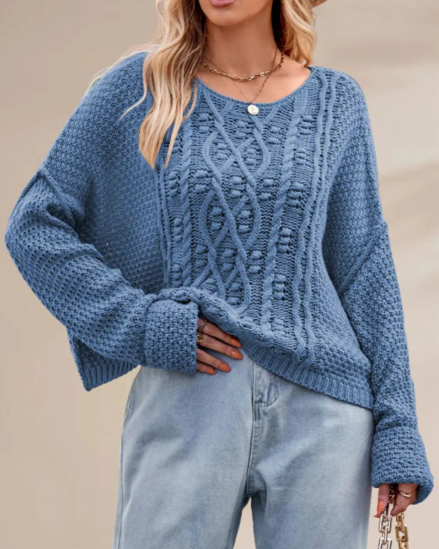 Frostbloom Crop Sweater